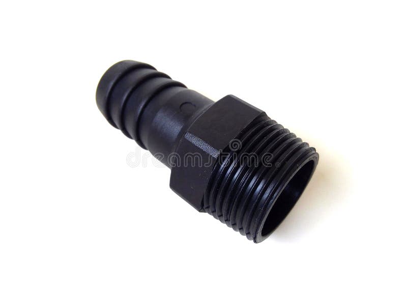 Black Plastic Pipe Fitting. Stock Photo Image of connection, circular
