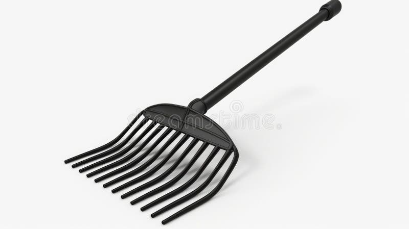 A black plastic racket on a white background, suitable for sports and equipment concepts royalty free stock images
