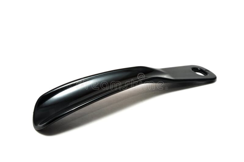 Black Plastic Shoehorn royalty free stock photo