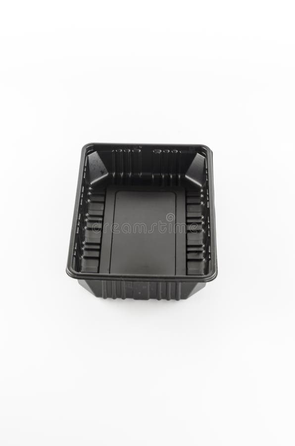 Black plastic tray stock image. Image of packaging, lunch 44419303