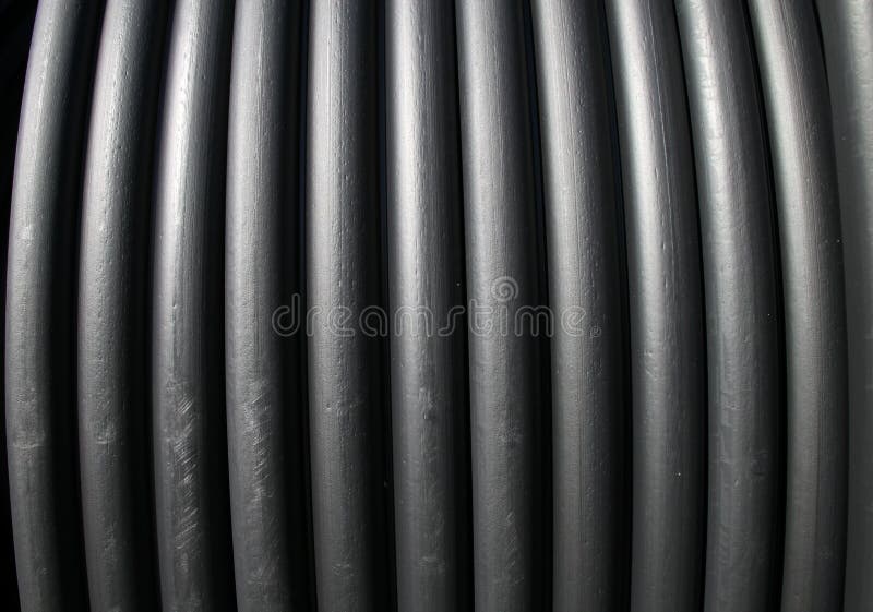 Black plastic tubes royalty free stock photo