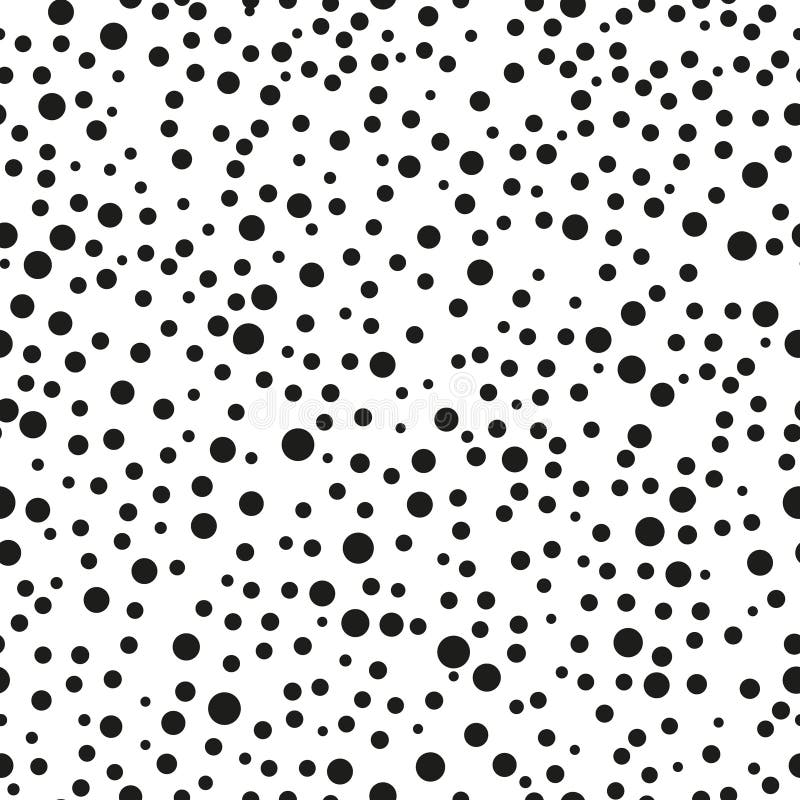 Black Polka Dot Seamless Pattern. Vector Background Stock Illustration ...