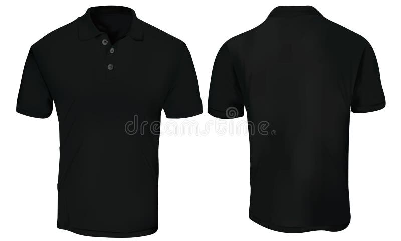 Plain Black Polo Shirt Template