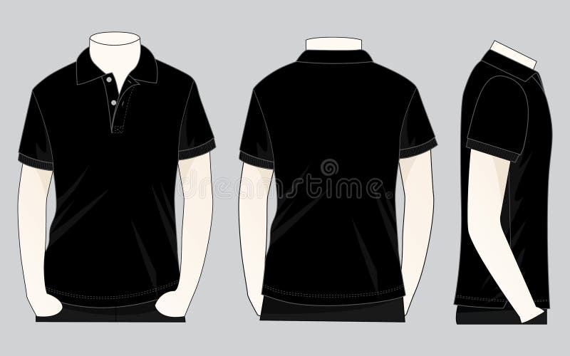 black polo shirt template