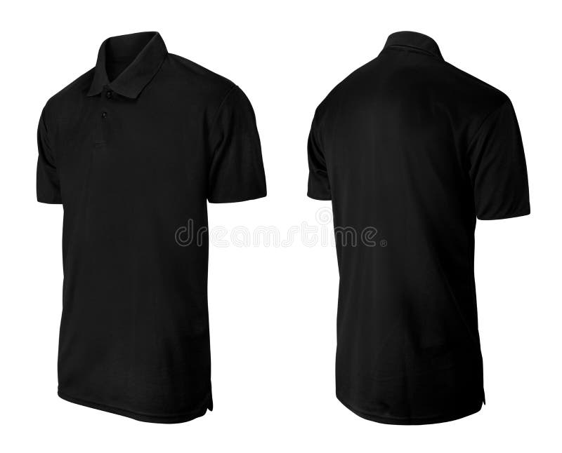 Black Polo T-shirt Design Template Isolated On White Background. Stock ...