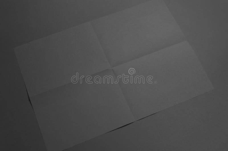 Black A3 Poster MockUp Creased Stock Photo Image of poster, black