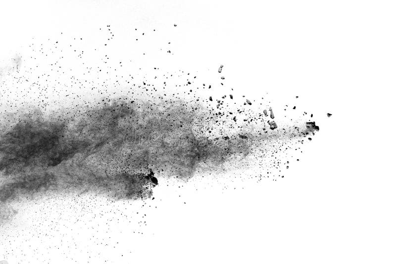 Black powder explosion royalty free stock images