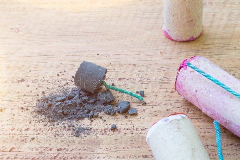 Black Powder Fuses and Firecracker Stock Image Image of event