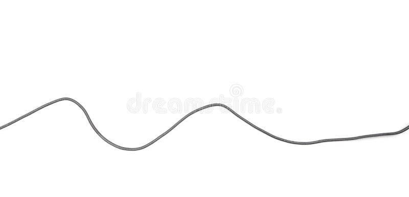 Black power cable socket isolated on white background vector illustration