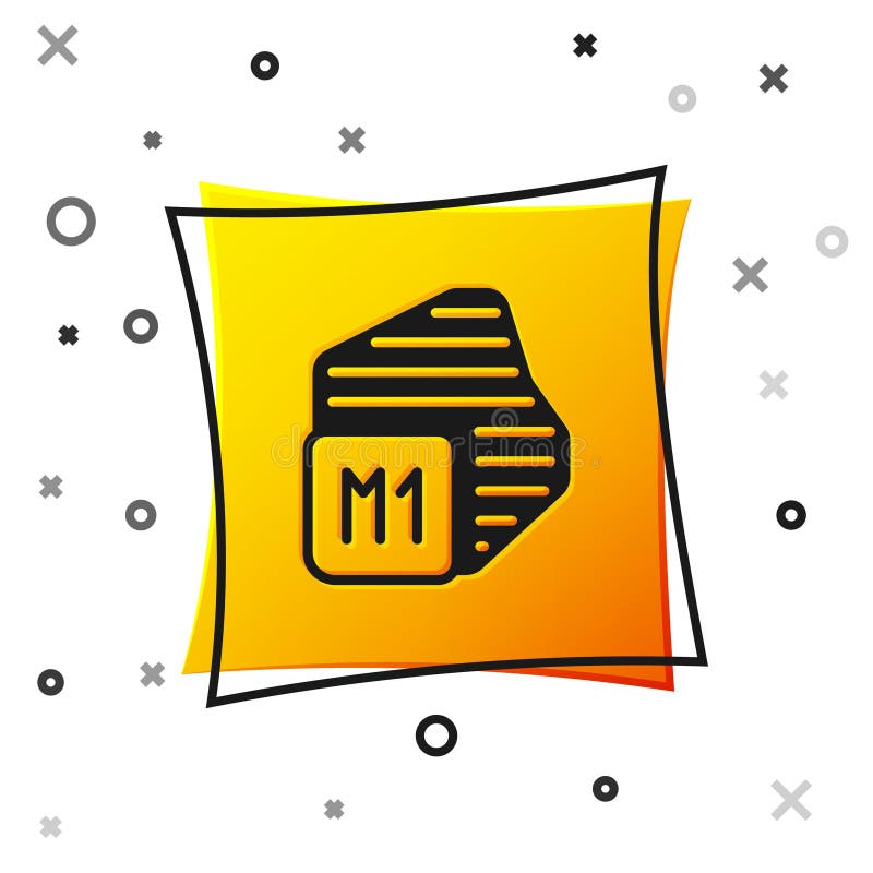 Black Processor icon isolated on white background. CPU, central processing unit, microchip, microcircuit, computer stock illustration