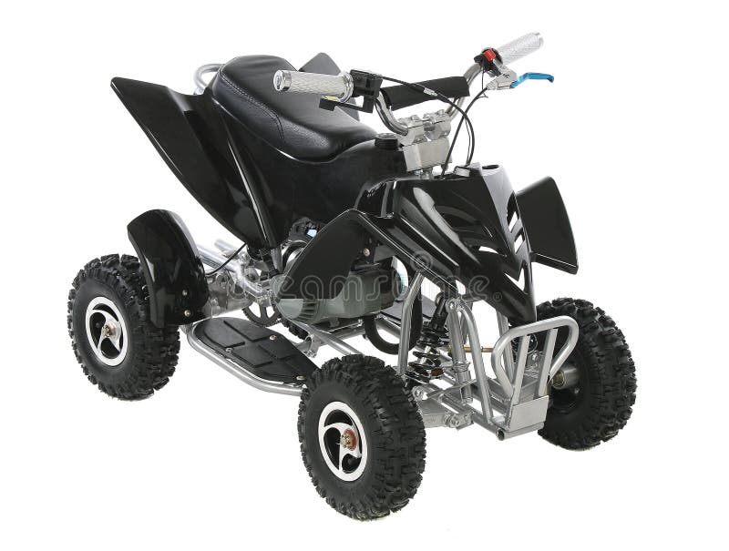 Black quad byke stock image. Image of shot, drive, motocross 9414267