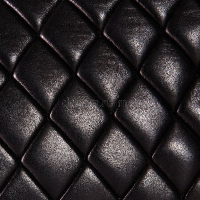 Black quilted leather stock image. Image of leather, fashion 30142001