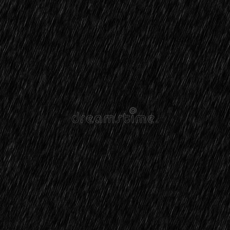 Black Rain Overlay Isolated Realistic Rain Visual Effect on Black Night
