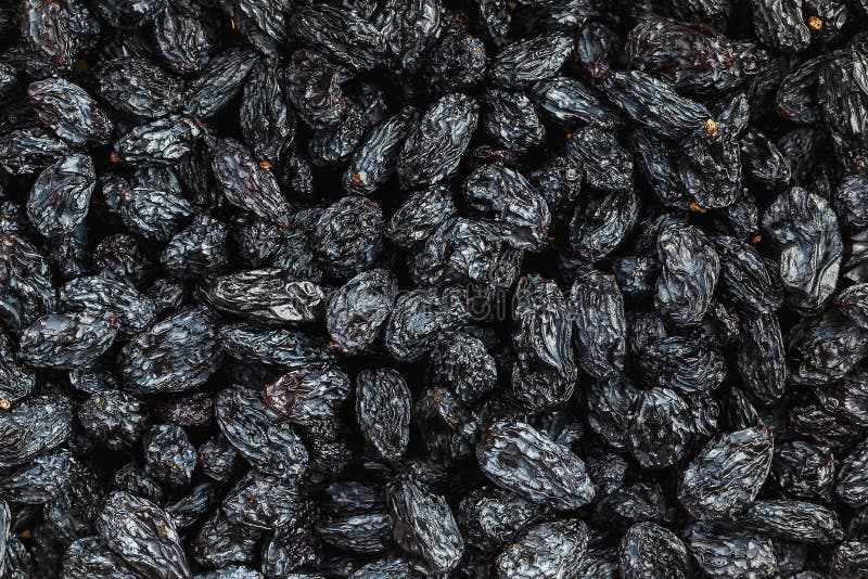 Black Raisin Texture, Popular Dried Fruit. Dried Grapes Stock Image ...