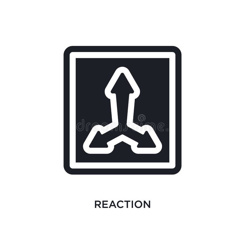 Download Black Reaction Isolated Vector Icon. Simple Element ...