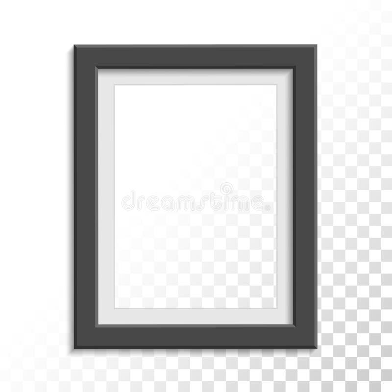 Black realistic photo frame. royalty free illustration Black realistic photo frame. royalty free illustration
