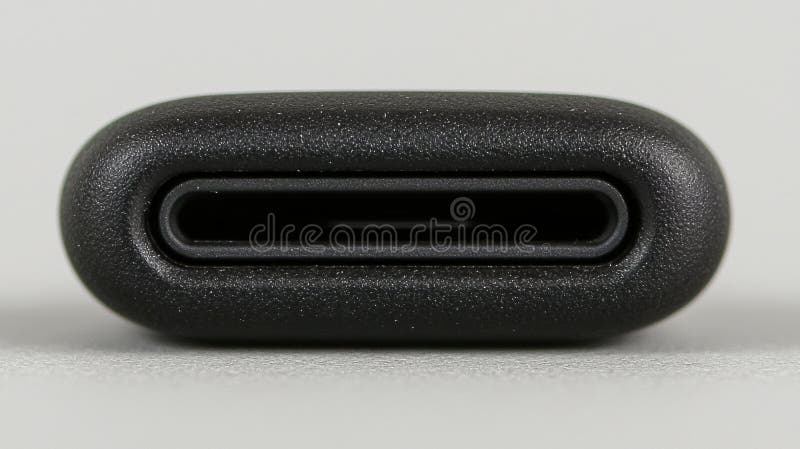 A black rectangular object with a hole in the middle. royalty free stock photography