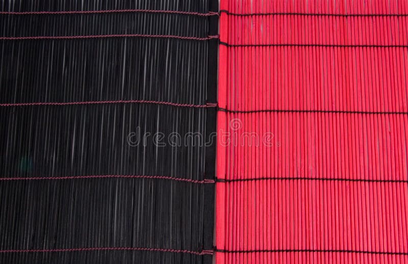 Black and red bamboo textures