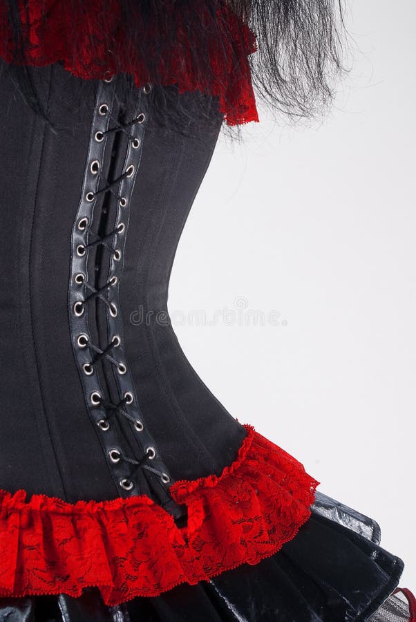 Black and Red Gothic Corset Stock Image - Image of fetish, flirtatious:  16500397