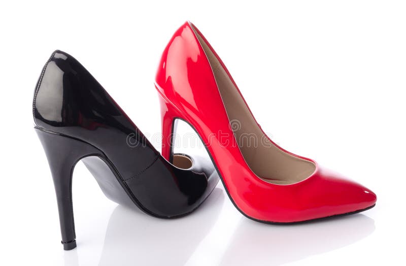 Black and Red High Heel Shoe Stock Image Image of high, shoe 57606149