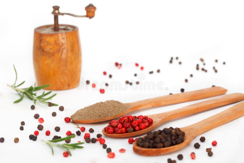 Black and Red Pepper Stimulate Digestion Stock Image Image of organic