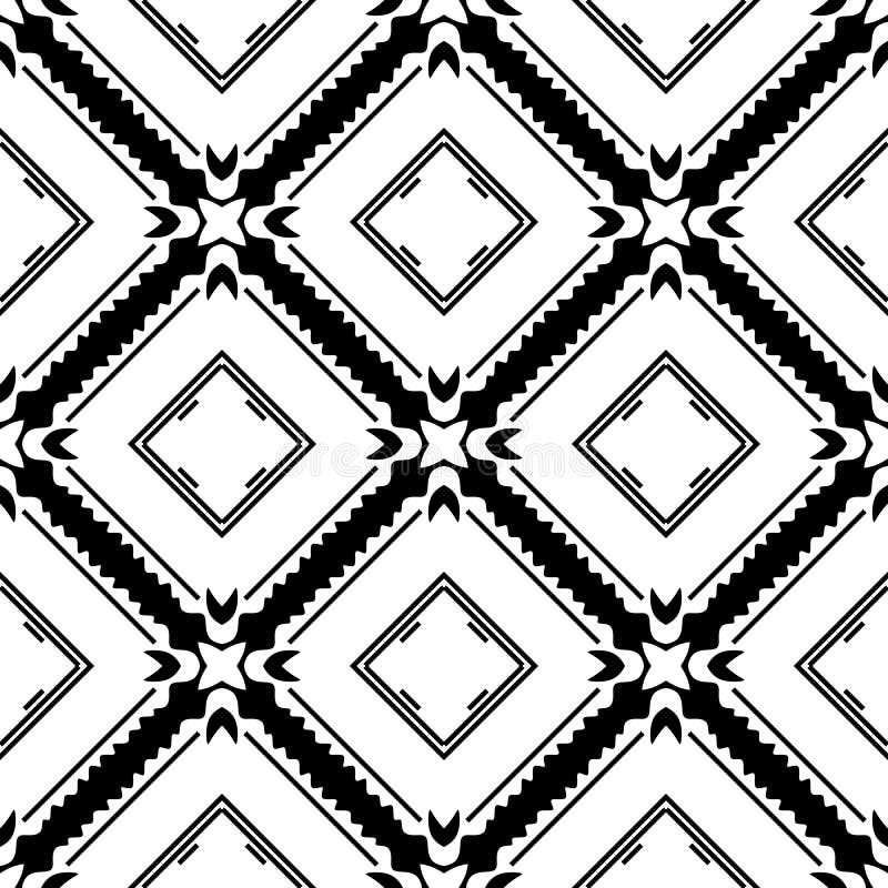 Vector Black Repeated Design on White Background Curve Zig Zag Shaped ...