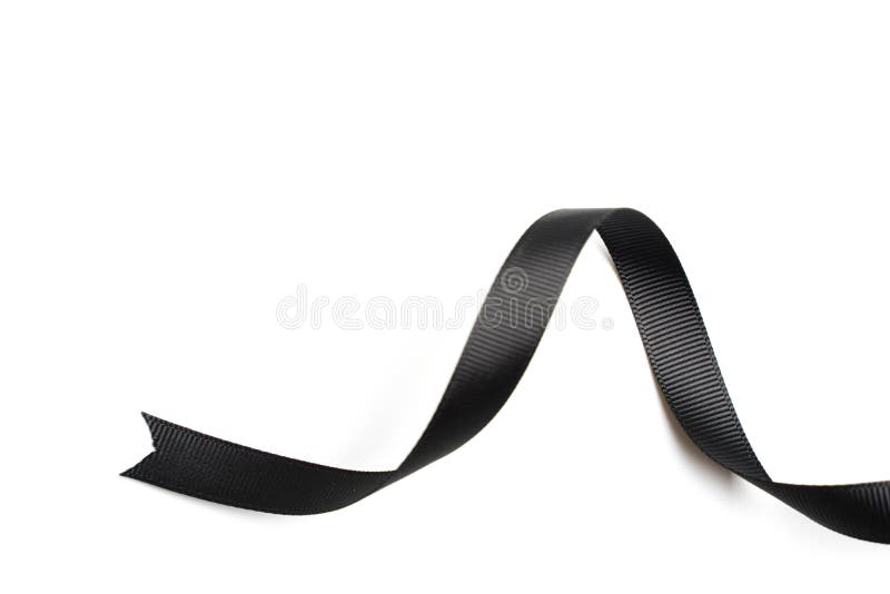 Black Ribbon Border Isolated on White Stock Photo Image of border
