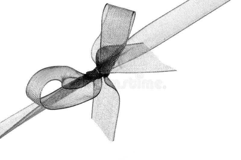 Black ribbon and bow stock photo. Image of silk, clipping 11942678