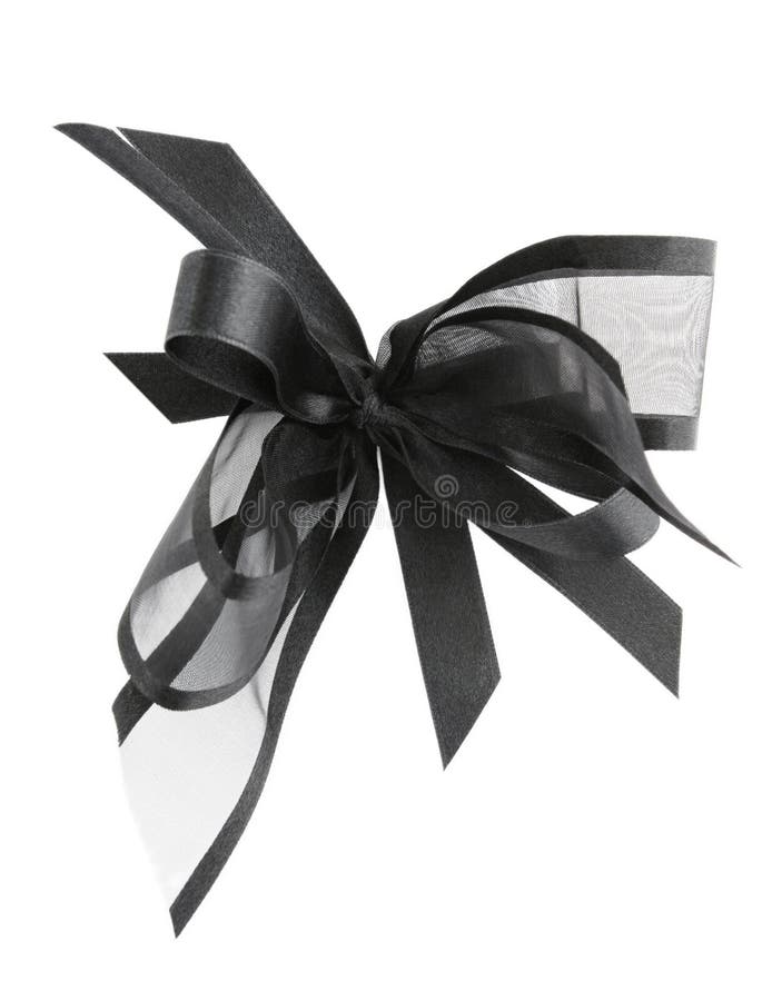 Black Ribbon Bow stock image. Image of black, awareness 4803703