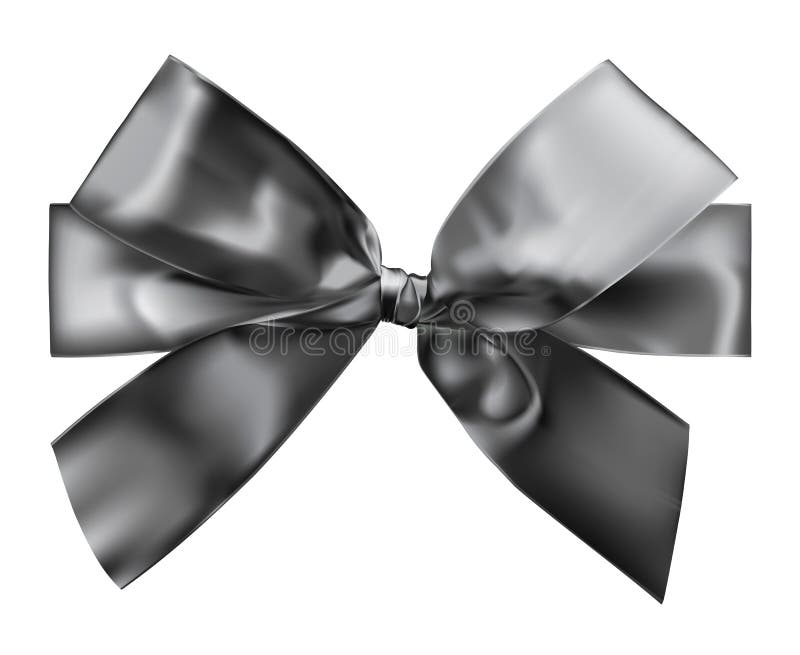 Black ribbon and bow. stock vector. Illustration of gift 62913644