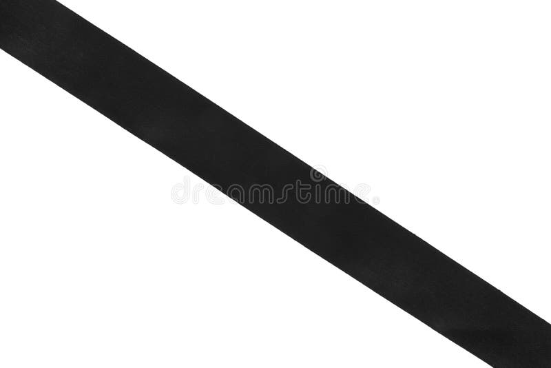Black Ribbon Isolated on White Background Stock Image Image of