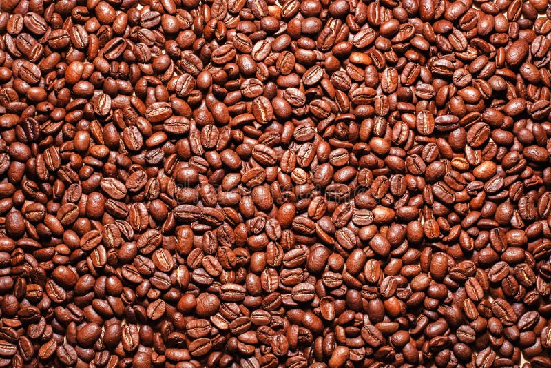 Black roasted coffee beans abstract pattern