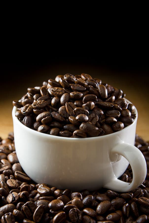 Black roasted coffee beans stock photo. Image of color 34347026