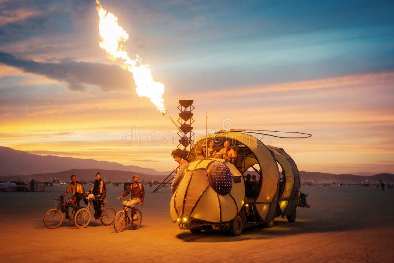 Black Rock Desert, USA - 2nd of September 2016: Burning Man