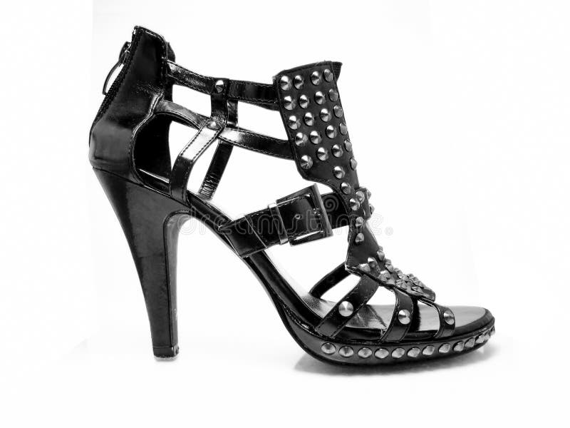 Black Rocker Studded Heels / High-heeled Shoes Stock Image - Image of ...