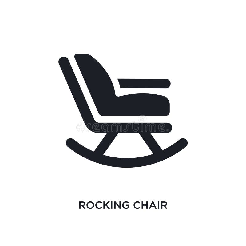 black rocking chair isolated vector icon. simple element illustration from furniture concept vector icons. rocking chair editable vector illustration black rocking chair isolated vector icon. simple element illustration from furniture concept vector icons. rocking chair editable vector illustration