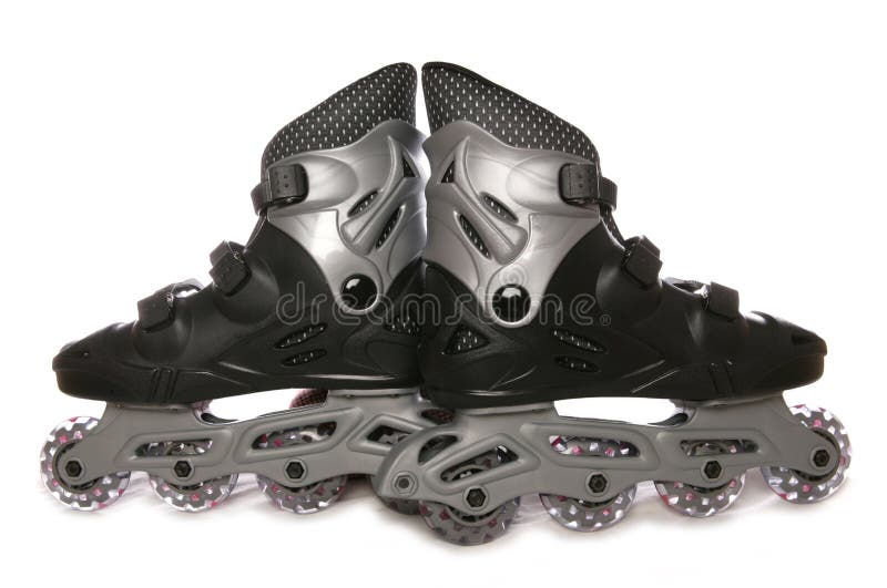 Black roller blades stock photo. Image of roller, exercise 15671508