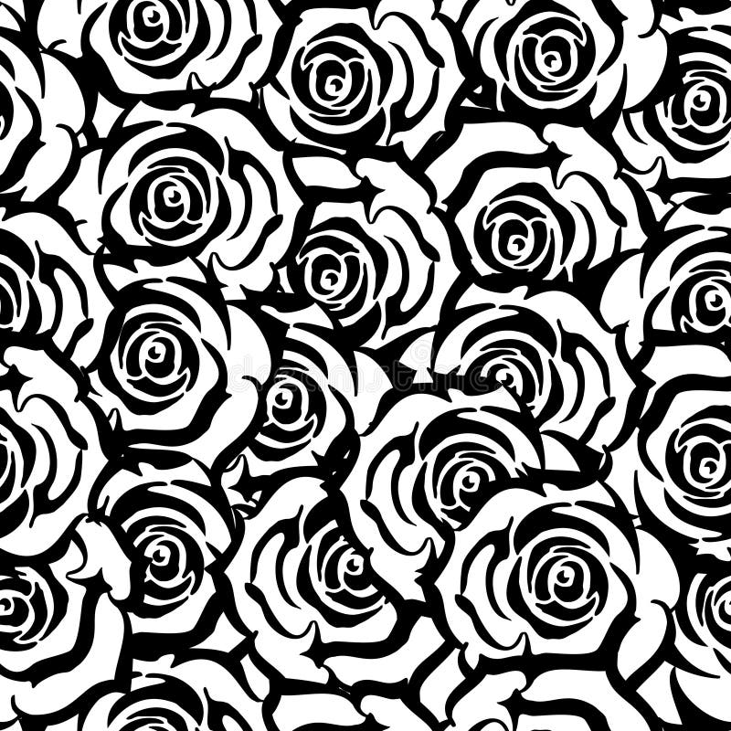 black rose pattern wallpaper