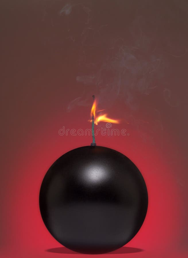 Fuse Burning with Sparkles and Smoke on Black Background Stock Photo -  Image of dangerous, burning: 241717402