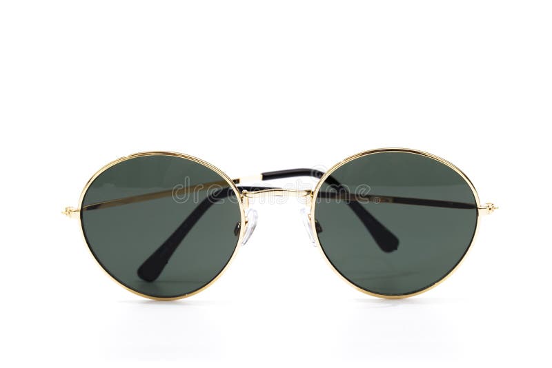 dark black round sunglasses