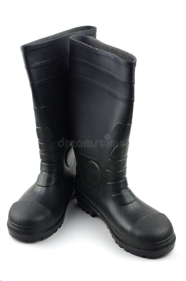 Black rubber boots stock photo. Image of shoe, pair, protection 57345122