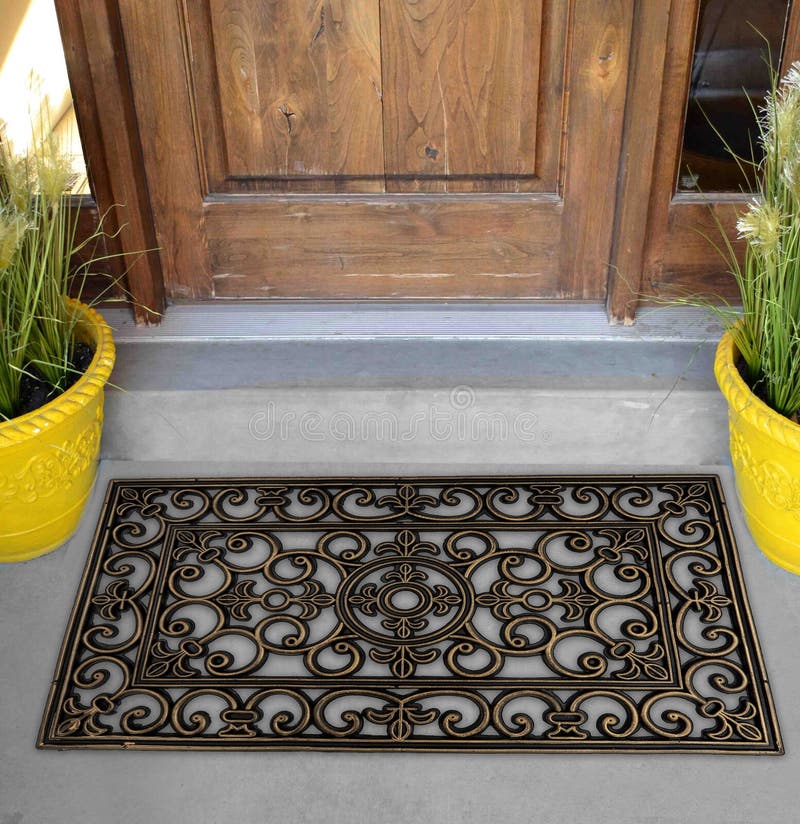 Rubber doormat Indoor outdoor rubber mat Flower rubber back door