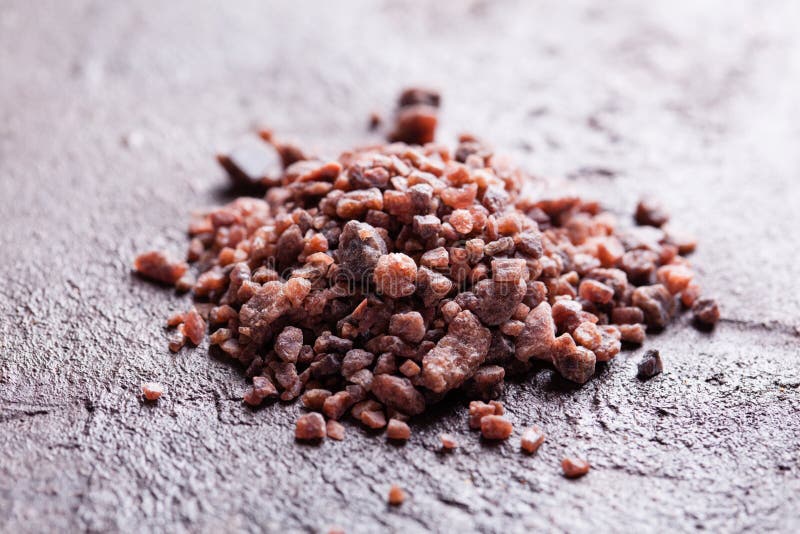 Black Salt S a Type of Rock Salt Stock Image Image of texture