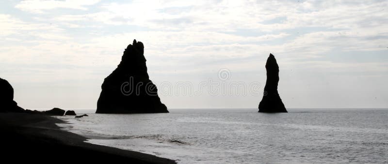 Black Sand Beach in Iceland Stock Image - Image of outdoor, coast: 234313101