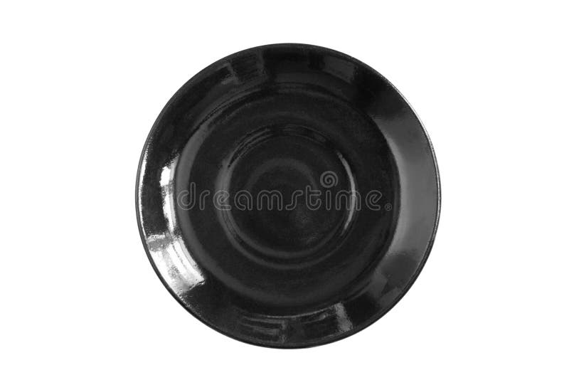 Black saucer isolated stock photo. Image of eating, kitchenware 204885680