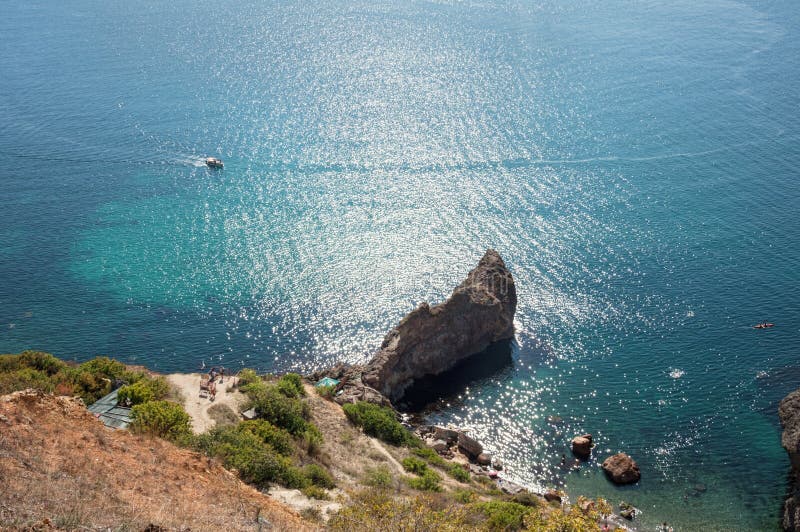 Black Sea coast, Tsar`s beach on Fiolent in Sevastopol