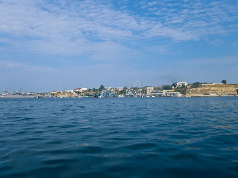 Black Sea Fleet warships on the Sevastopol Bay