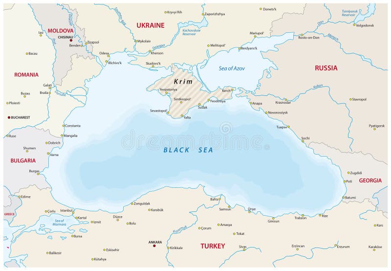 Black Sea Political Map