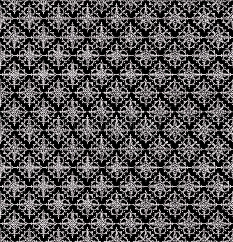 Black seamless damask Wallpaper vector illustration Black seamless damask Wallpaper vector illustration