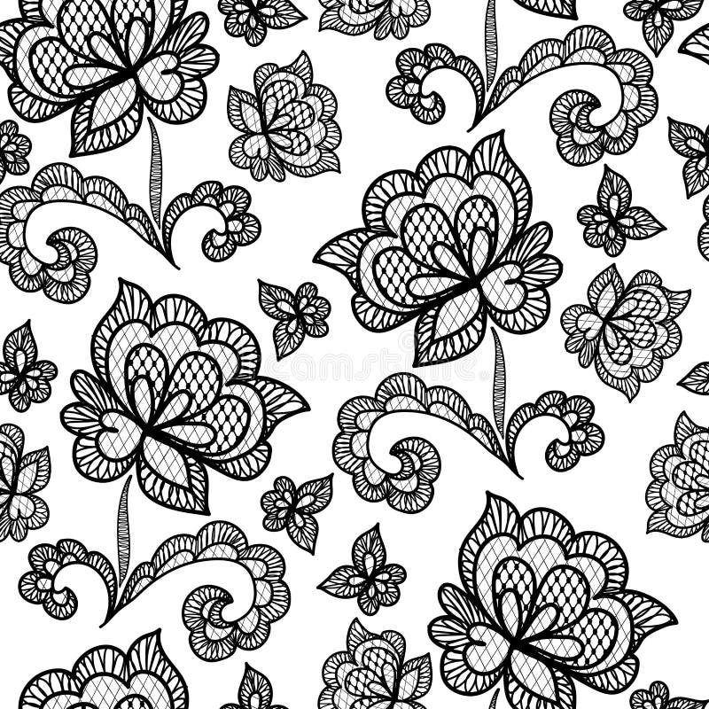 Black Lace Pattern Png